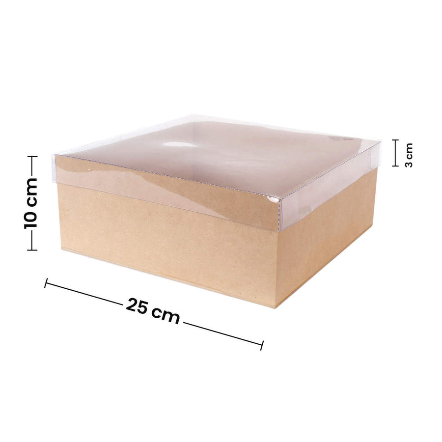 Art.7978 Caja Con Tapa Transparente 10x25x25cm 1pz