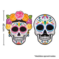 Art.8294 Adorno Calavera 45x35cm 2pz