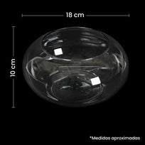 Art.8549 Pecera Ufo Vidrio 10x18cm (Aprox) 1pz