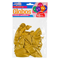 Art.8777 Globo Color Metálico 25cm 10pz