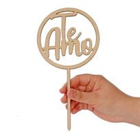 Art.893 Pick Círculo Te Amo 23.5x12cm 1pz