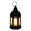 Fantasías Miguel Art.9367 Quinqué Hexagonal Con Vela Led  (Incluye 3 Baterías Reemplazables) 9x4.5cm 1pz Negro