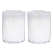 Art.9428 Vela Con Vaso Plástico 6.5x5.5cm 2pz