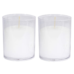 Art.9428 Vela Con Vaso Plástico 6.5x5.5cm 2pz