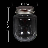 Art.9598 Frasco Cristal Con Tapa 175ml 8.5X6cm 1pz