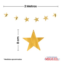 Art.9630 Guía Estrella Lentejuela 8x8cm 2m 1pz
