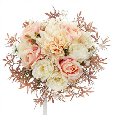 Fantasías Miguel Clave:AB353 Ramo Boda Marfil-Rosa