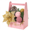 Fantasías Miguel Clave:BH14 Centro De Mesa Navideño Rosa-Oro