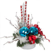 Fantasías Miguel Clave:BH25 Centro De Mesa Navideño Azul-Rojo