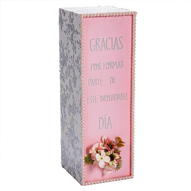 Fantasías Miguel Clave:BN44 Portabotella Rosa-Plata