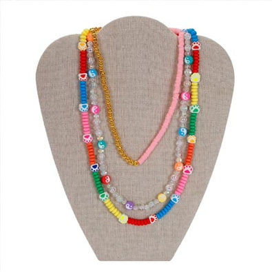 Fantasías Miguel Clave:BR22 Collar Cuenta De Huellitas