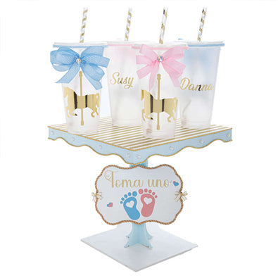 Fantasías Miguel Clave:DZ6 Vasos Decorados Baby Carrusel