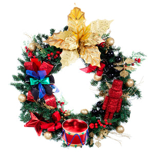 Corona Navideña Cascanueces Rojo