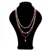 Fantasías Miguel Clave:NT73 Collar Cuentas Pastel Con Luna
