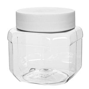 Art.1269 Bote De Plástico Cuadrado Con Tapa Aprox 250ml