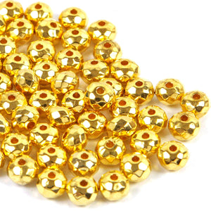 Art.1615 Cuenta Rondel Facetado Oro/Plata