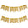 Fantasías Miguel Art.2313 Guia 13 Banderines Con Diamantina Rayas 3m 1pz Blanco/Oro