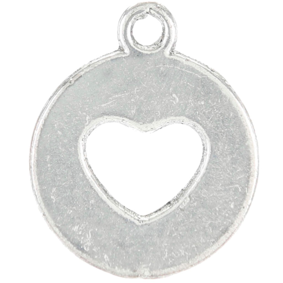 Art.5362 Dije Círculo Corazón Metal