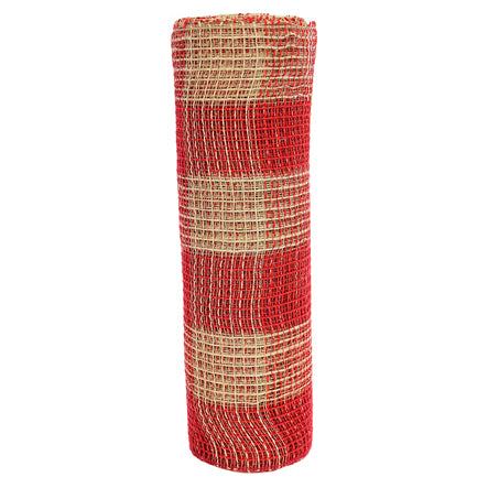 Art.6285 Malla Decorativa Yute /Rojo