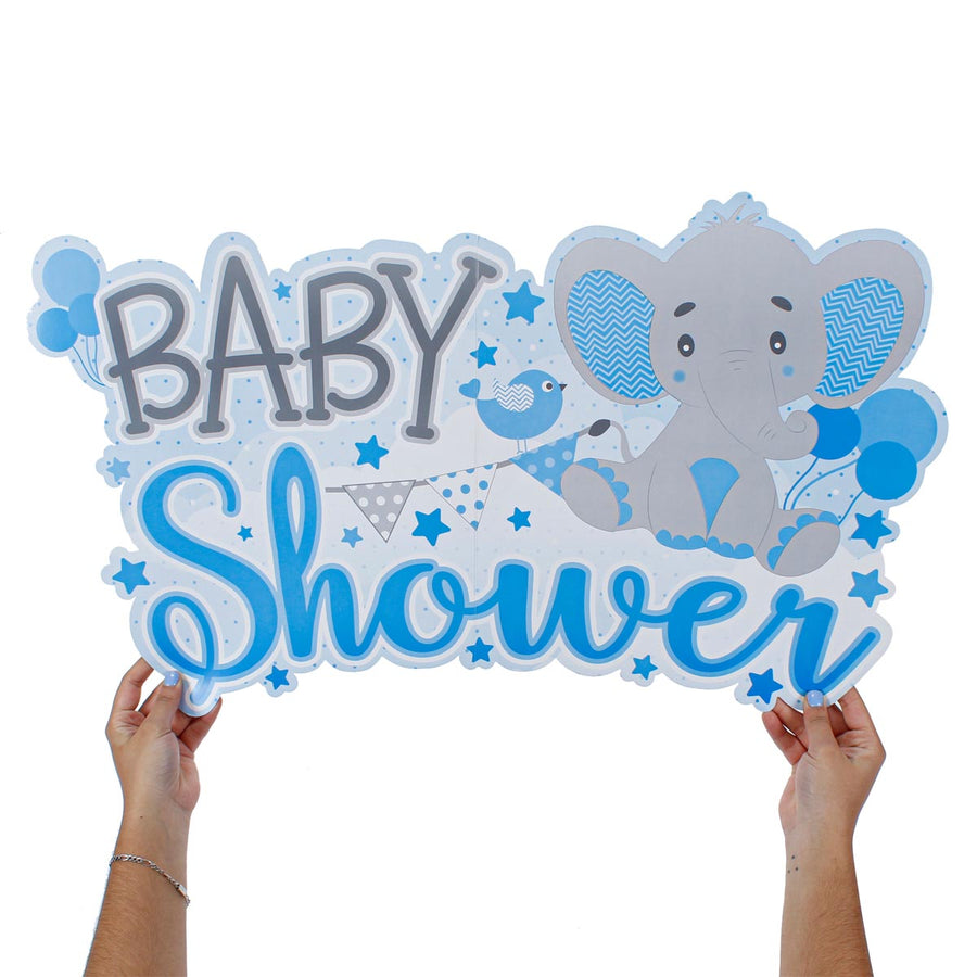 Art.6486 Letrero Baby Shower Elefante 40x68cm 1pz