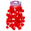 Fantasías Miguel Art.6636 Galón Con Pom Poms (Pp1552) 1.9cm Al     1m 1pz Rojo