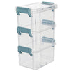 Fantasías Miguel Art.7039 Cajas Apilables De Plástico Con Broche En Los Lados 18.5x12.2x8.5cm 3pz
