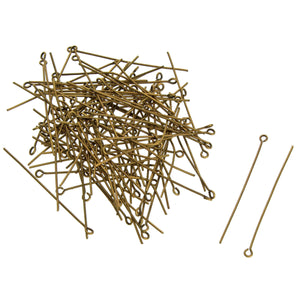 Art.7040 Alfiler Con Argolla Oro Antigüo