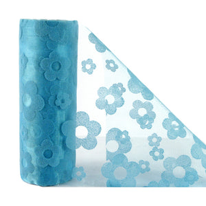 Art.7701 Organza Con Flock De Flores