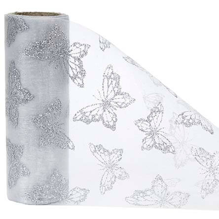 Art.7702 Organza Con Mariposa Diamantada