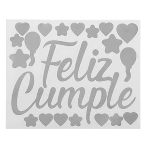 Art.7716 Calcomanía Para Globo Feliz Cumpleaños
