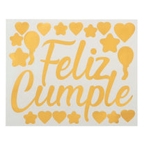 Art.7716 Calcomanía Para Globo Feliz Cumpleaños