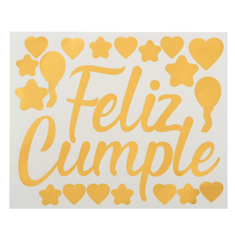 Art.7716 Calcomanía Para Globo Feliz Cumpleaños