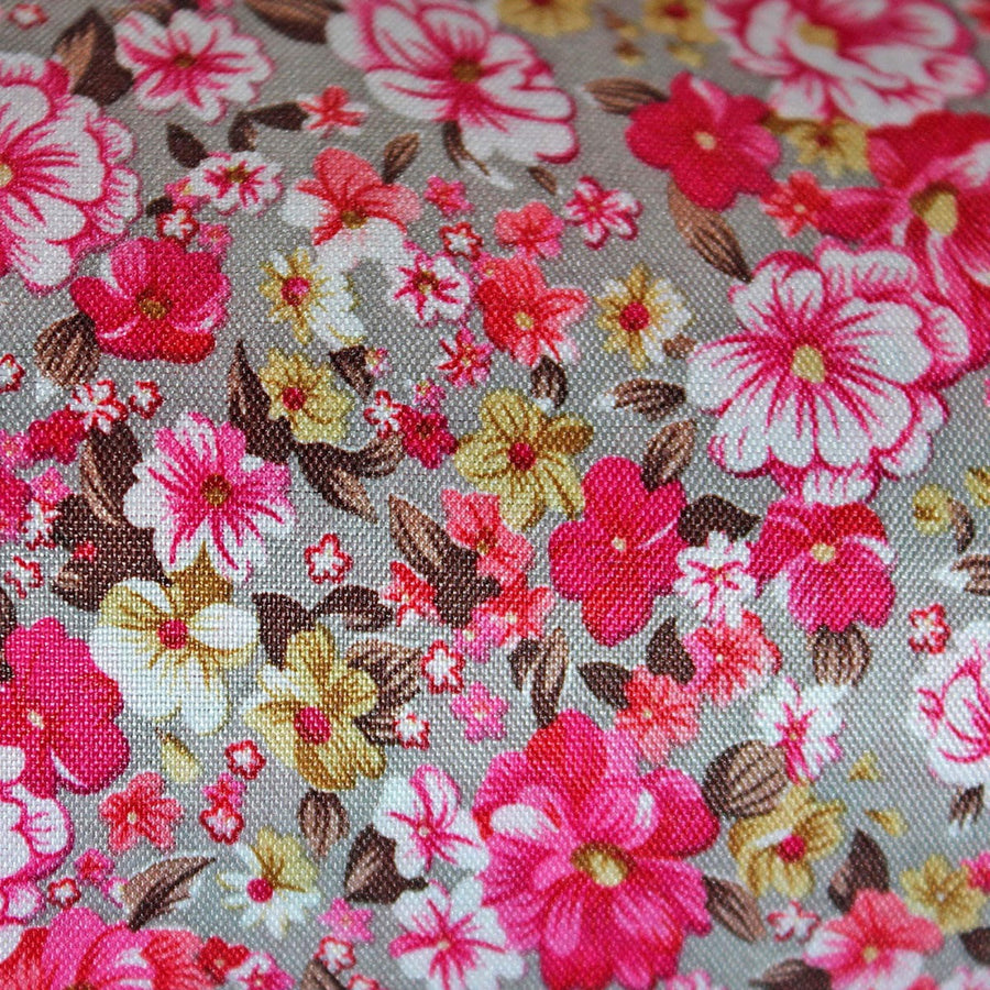 Art.7797 Tela Flores Poliéster Ancho