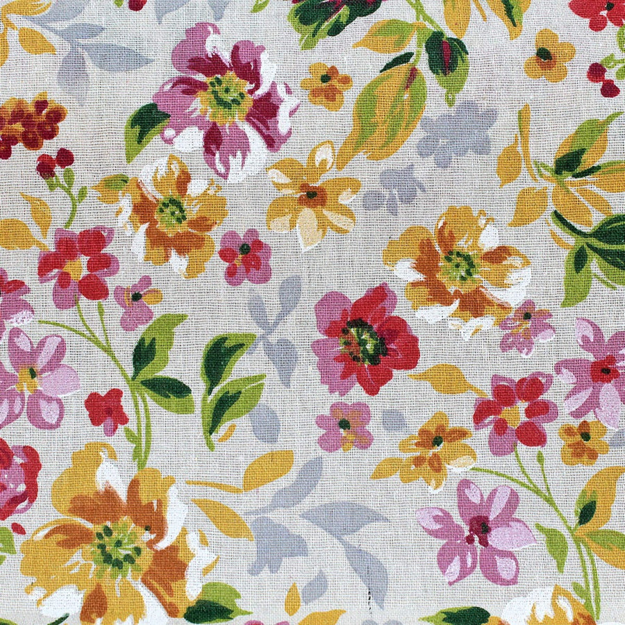 Art.7915 Imitación Yute Flores Ancho