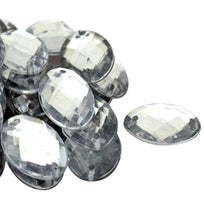 Art.8174 Piedra Acrílica Oval Con Perforación
