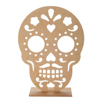 Art.8974 Calavera Calada Con Base Mdf