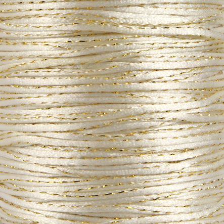 Art.9779 Cordón Satinado Con Hilo Dorado