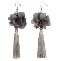 Art.5537 Dije Rosa de Tela 3cm 6pz