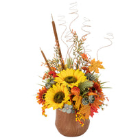 Art.3175 Base Cerámica Acabado Madera 16x18x15cm 1pz