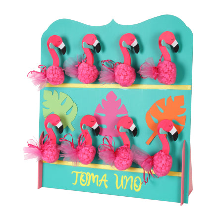 Despachador Flamingos Con Bolsitas De Organza