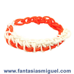 Pulsera Blanco/Naranja