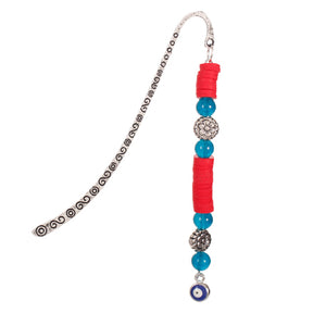 Separador De Libros Con Cuenta Metal Y Dijes De Ojitos