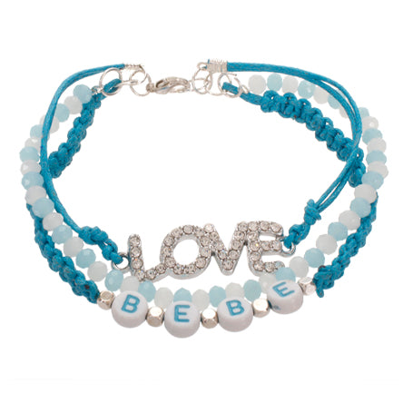 Pulsera Tejida Con Dije Lovey Cuenta De Letra
