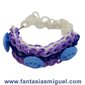 Pulsera Triple Ligas Con Botones