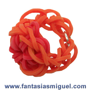 Anillo Flor Rojo/Amarillo/Naranja