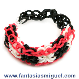 Pulsera Estrella Rojo/Blanco/Negro