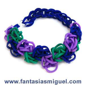 Pulsera Zig Zag Agua/Azul/Morado