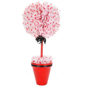 Topiario Blanco Con Puntos