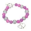 Fantasías Miguel Clave:CZ345 Pulsera Con Cuenta Cauchoy Dije De Corazón