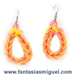 Aretes Rosa/Amarillo